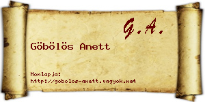 Göbölös Anett névjegykártya